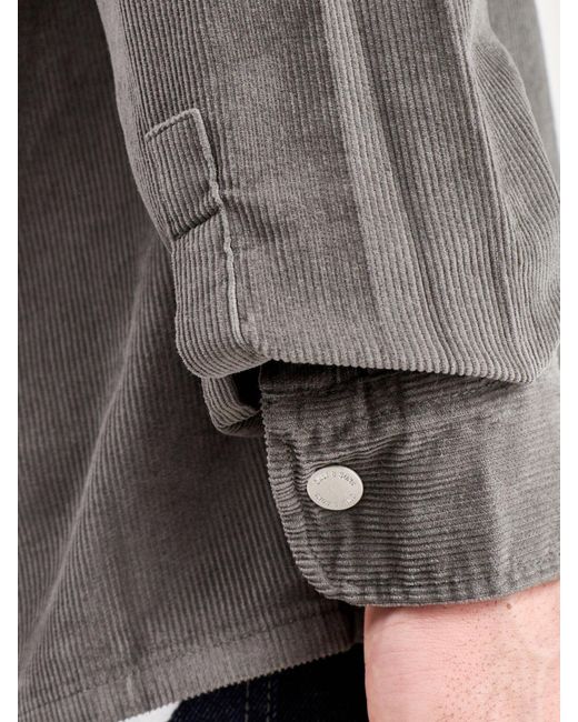 Only & Sons Gray Alp Cord Shirt Jacket for men