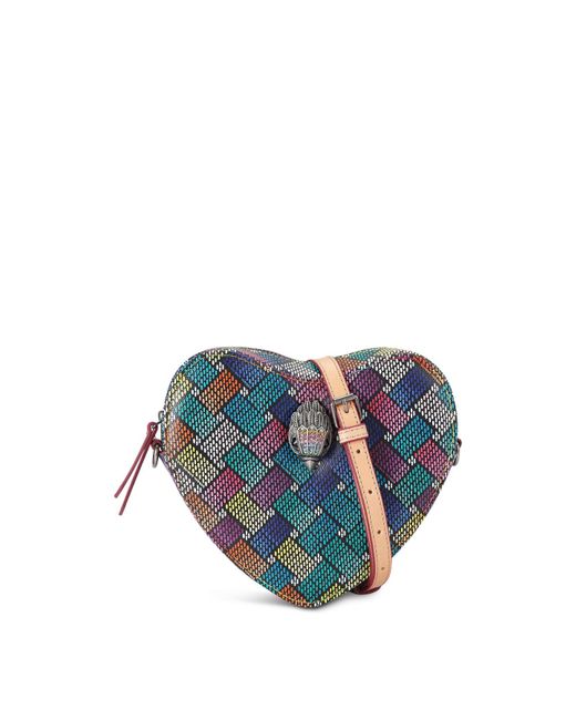 Kurt Geiger Blue Camden Heart Cross Body Bag