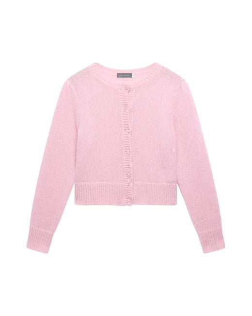 Mint Velvet Pink Women's Lightweight Wool Blend Knit Cardigan