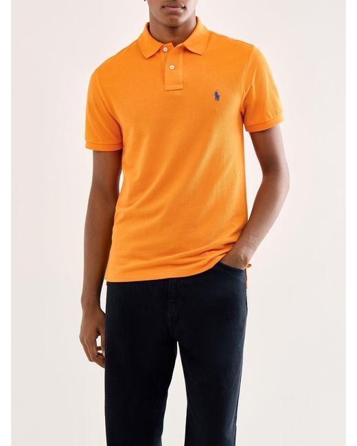 Polo Ralph Lauren Orange Slim Fit Polo Top for men