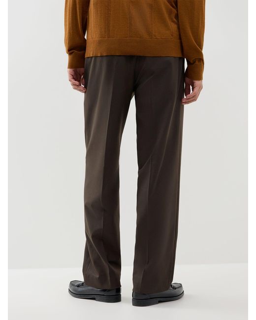 SELECTED Black Finn Flex Loose-Fit Trousers for men