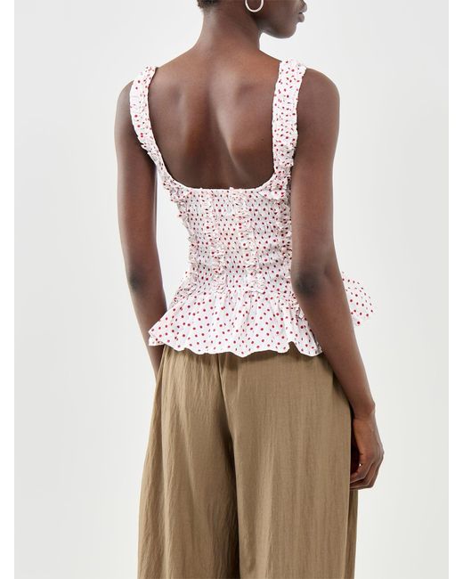 Damson Madder Pink Raphi Polka Dot Cami Top
