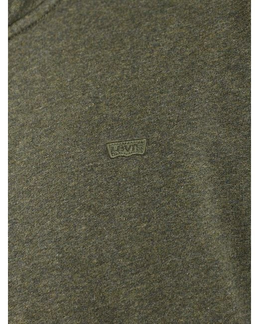 Levi's Green Original Quarter Zip Sweatshirt for men