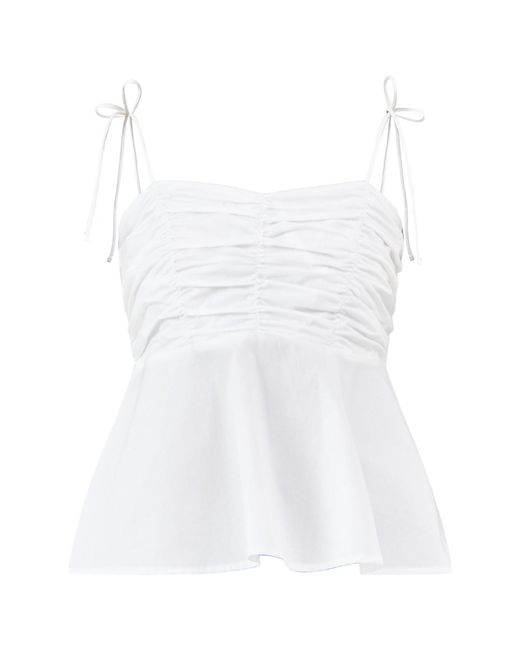 SELECTED White Delia Strap Top