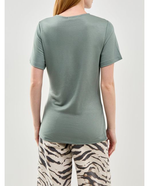 Vero Moda Green Vira Short Sleeve Midi Top