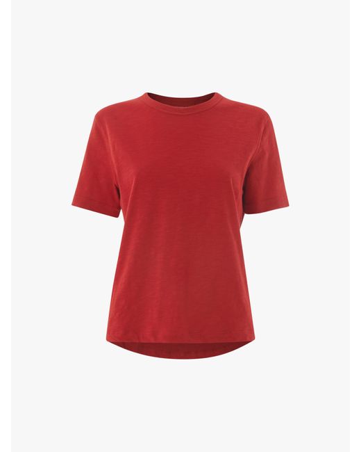 Whistles Red Emily Ultimate Cotton-jersey T-shirt X