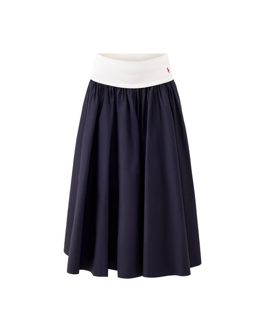 Polo Ralph Lauren Blue Midi A-Line Skirt