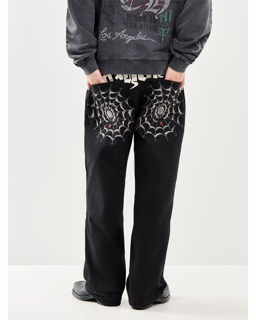 Ed Hardy Black Widow Baggy Trousers Jeans for men