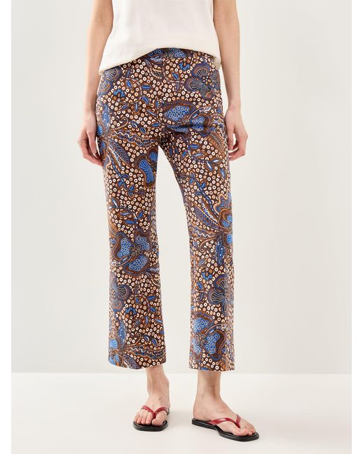 Weekend by Maxmara Blue Onde Casual Trousers Multi