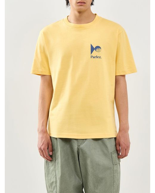 Parlez Yellow Sculpt Graphic T-Shirt for men