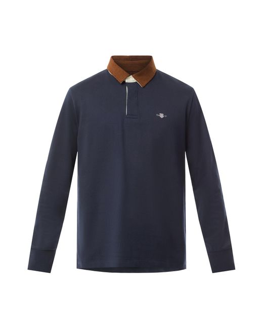 Gant Blue Men's Cord Collar Heavy Rugby Top for men