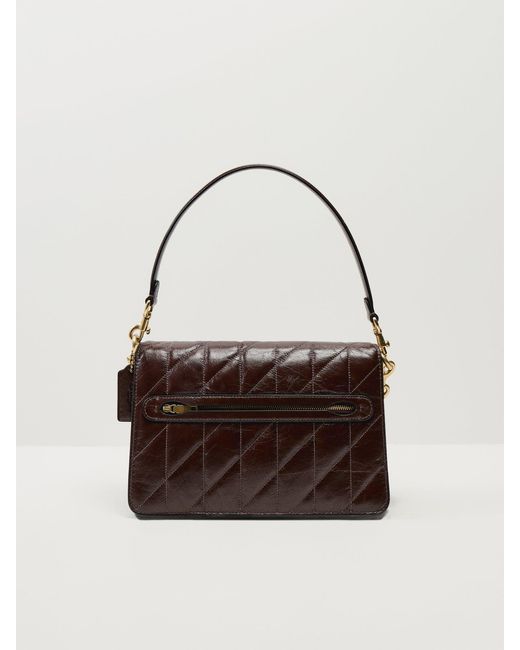 COACH Black Quilted Glazed Chain Tabby Shoulder Bag Maple