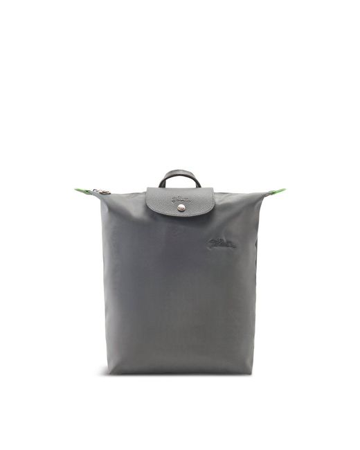 Longchamp Gray Le Pliage Medium Backpack