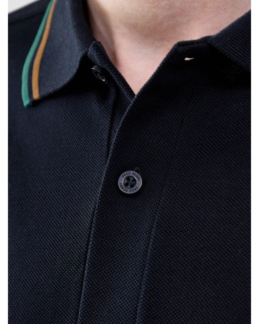 Fred Perry Blue Twin Tipped Polo Shirt for men