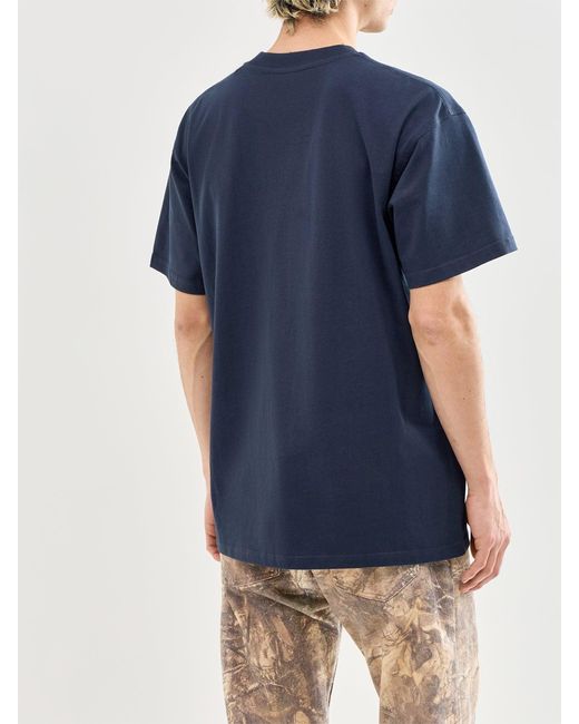 Carhartt Blue American Script T-Shirt for men
