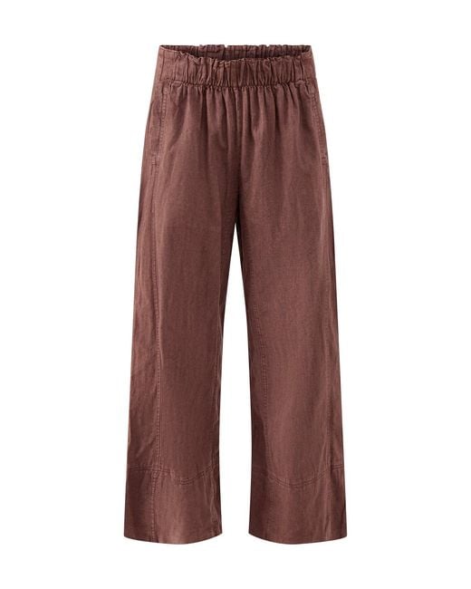 Free People Red Days End Pull On Wide Leg Trousers