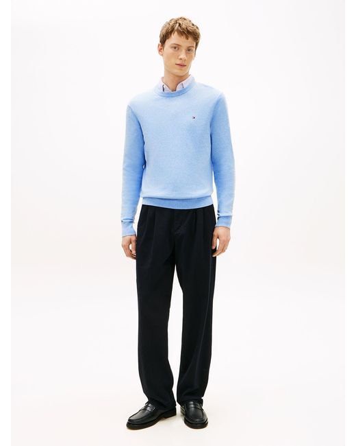 Tommy Hilfiger Blue Crew Neck Jumper With for men