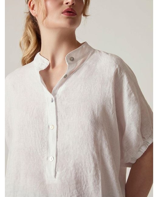 James Lakeland White Relaxed Fit Blouse