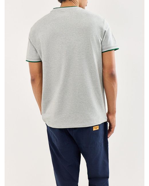 Polo Ralph Lauren Gray Ringer Piqué Logo T-Shirt for men