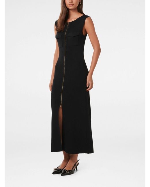 Forever New Black Harriet Zip Through Midi Dress