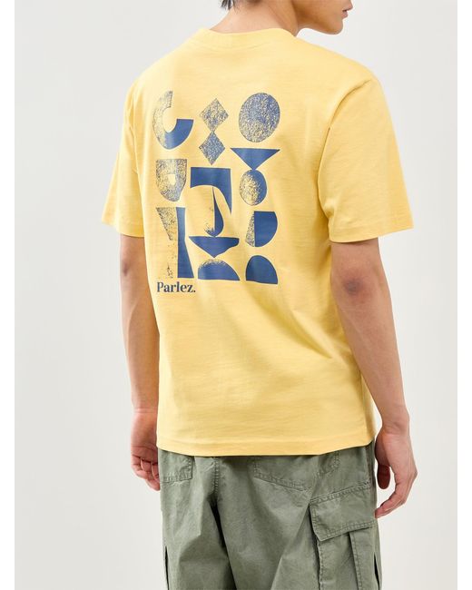Parlez Yellow Sculpt Graphic T-Shirt for men