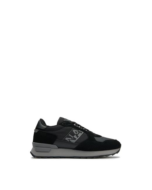 Napapijri Black Stab Suede Trainers for men