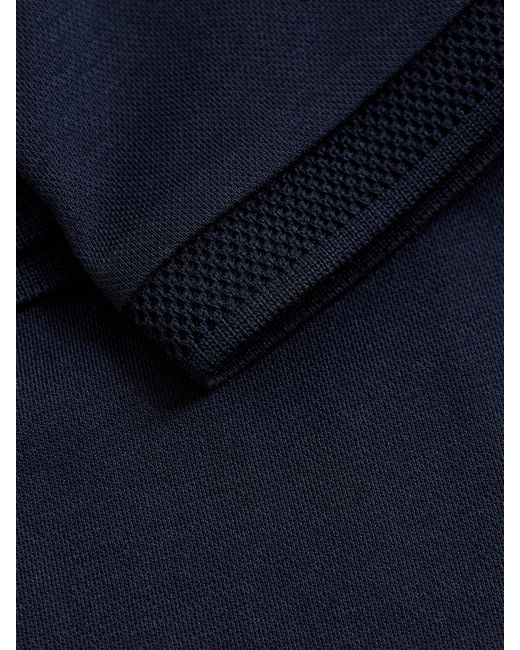 SELECTED Blue Slhfave Button Short Sleeve Polo for men