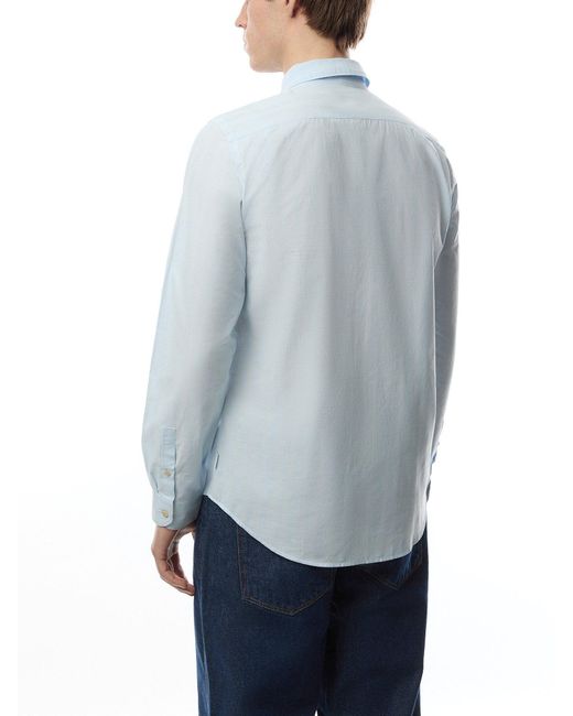 Paul Smith Blue Textured Pin Stripe Tailored Shirt for men