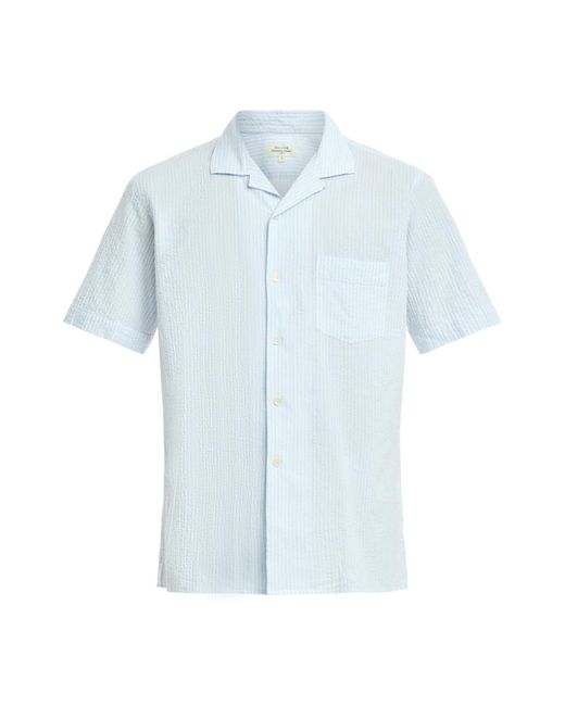 Hartford Blue Men's Palm Mc Searsucker Stripe Short Sleeve Shirt for men