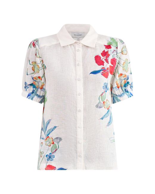 Dea Kudibal White Violeta Short Sleeve Blouse