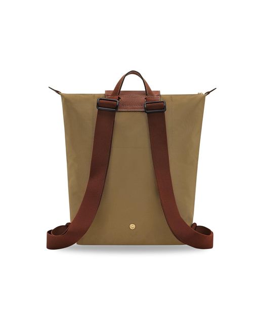 Longchamp Green Le Pliage Original Medium Backpack