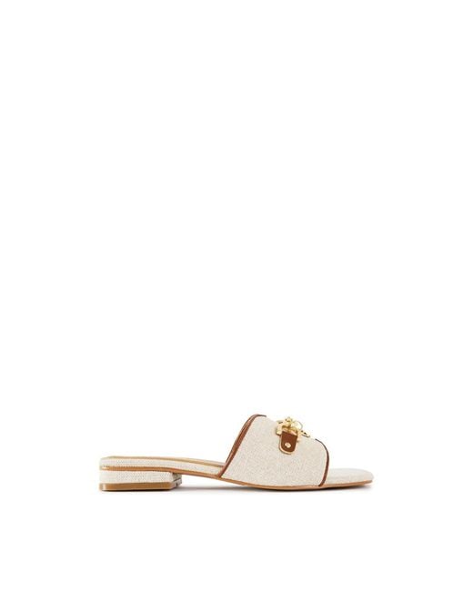 V.Gan White Aji Slide Sandals Neutral