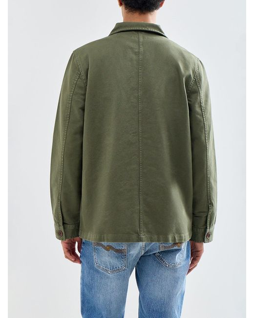 Nudie Jeans Green Barney Worker Jacket for men