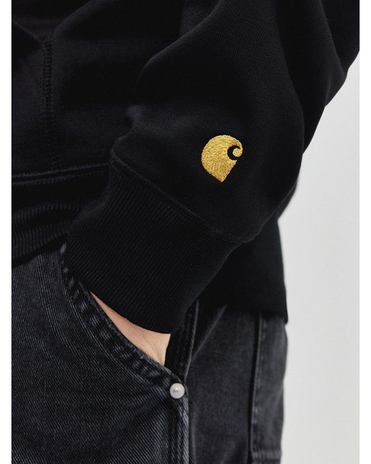 Carhartt Blue Hooded Chase Sweathirt for men