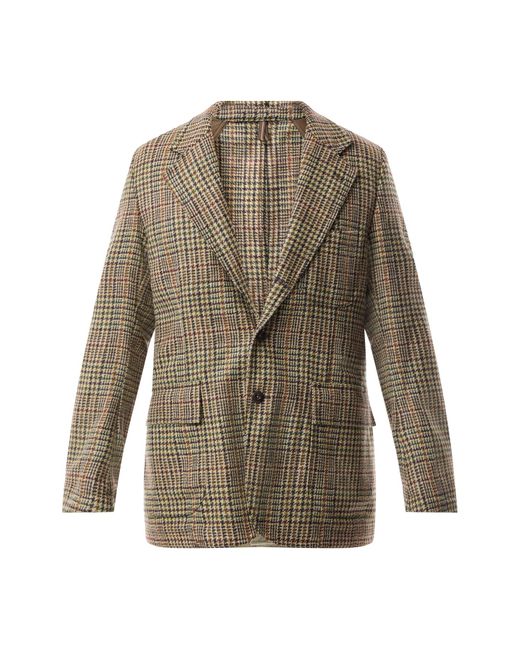 Drake's Gray Men's Mkvii Pow Shetland Tweed Blazer for men