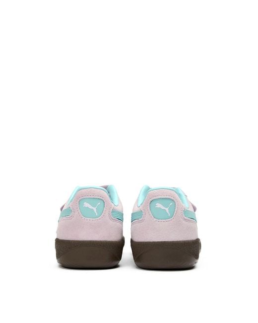 PUMA White Palermo Suede Trainers
