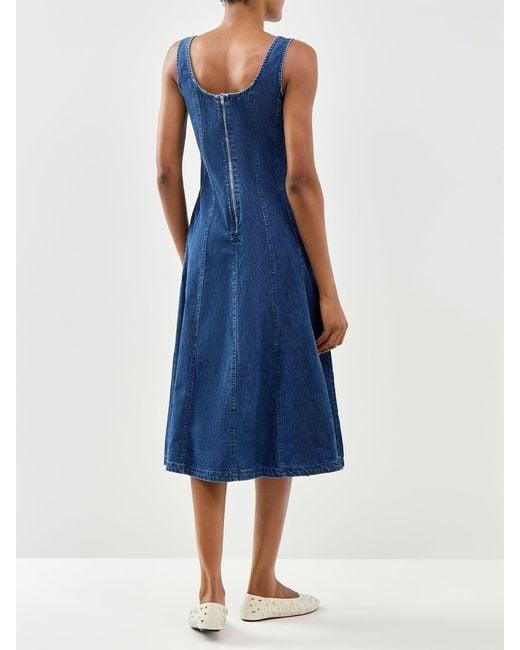 Nobody's Child Blue Rowe Denim Midi Dress