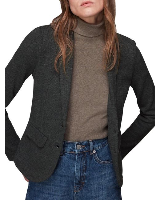 Whistles Black Women's Slim Jersey Jacket