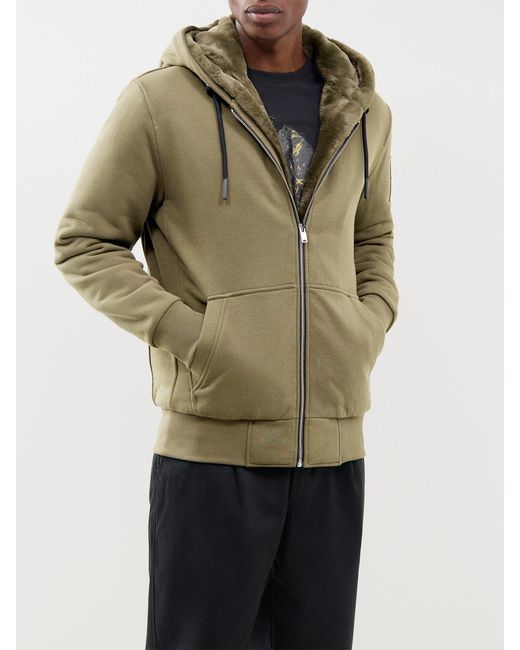 Moose Knuckles Green Classic Bunny Zip Through Hoodie for men