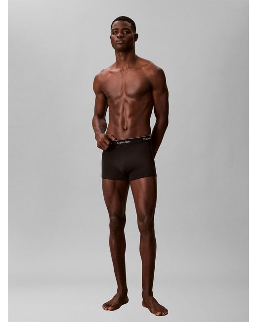 Calvin Klein Black Icon Relaxed Fit Trunks 3 Pack for men
