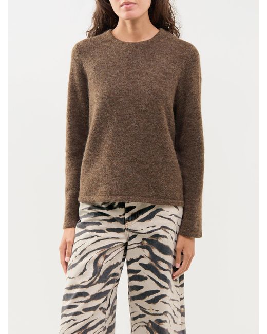 SELECTED Green Lulu Alpaca Blend Crew Neck Jumper