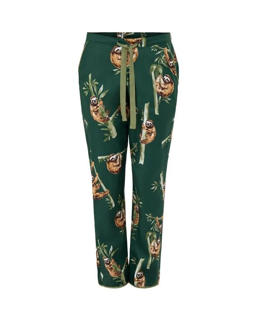 Cyberjammies Green Sloth Print Pyjama Bottoms