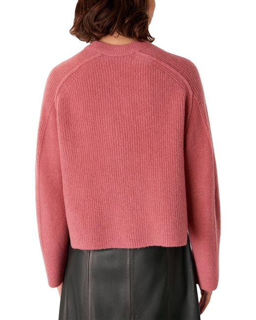 Whistles Red Aria Crew Knit