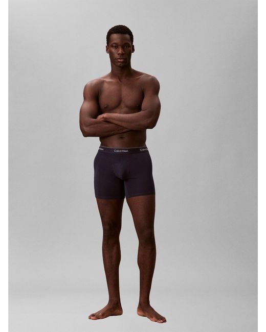 Calvin Klein Black Icon Stretch Boxer Briefs 3 Pack for men