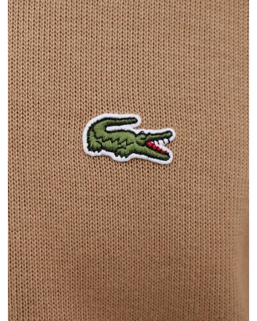 Lacoste Brown Quarter-Zip Sweatshirt for men