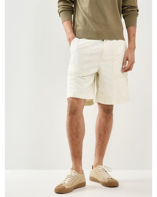 Belstaff White Maritime Shorts Cream for men