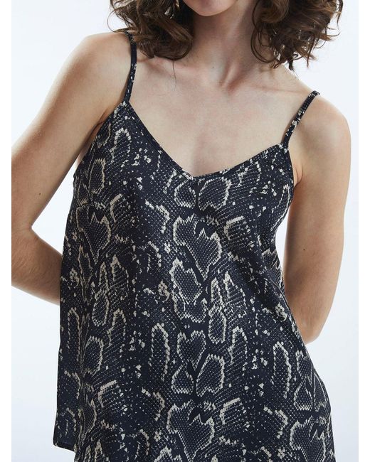 James Lakeland Black Python Print Camisole