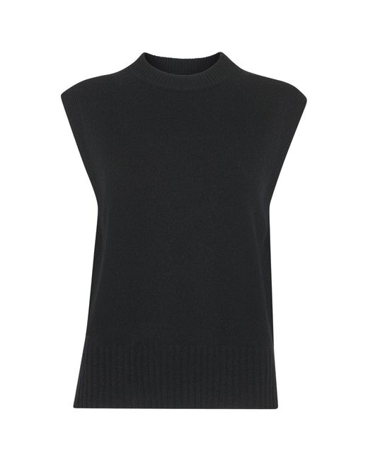 Whistles Black Women's Wool Sleeveless Tank