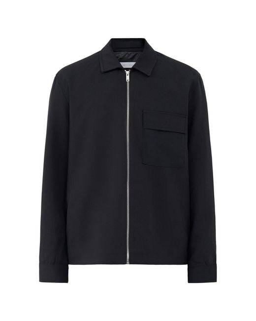 Only & Sons Black Will Regular-Fit Zip Overshirt for men
