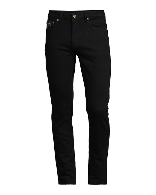 Versace Black Men's Narrow Dundee Jeans for men